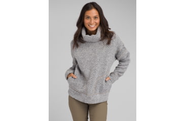 Image of prAna Crestland Pullover - Womens, Heather Grey, Small, W23180548-HTGY-S