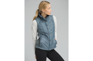 Image of prAna Diva Vest, Snap Button Closure - Women's, Weathered Blue, Large, W13180560-WEBL-L