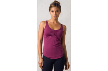 Image of prAna Dreaming Top - Women's-Black Plum Stripe-Medium