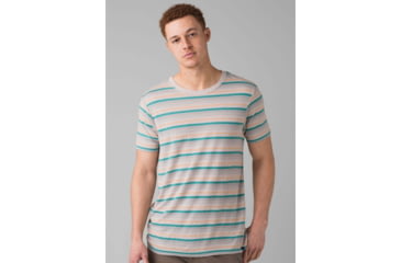 Image of prAna Dustin Short Sleeve Crew - Mens, Pebble Grey, Large, M13190579-PBGY-L