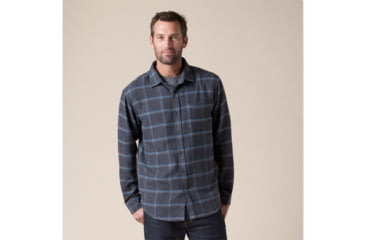 Image of prAna Dutchman Flannel Long Sleeve Shirt - Men's-Dress Blue-Small