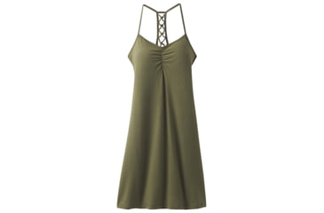 Image of prAna Elixir Dress Womens, Cargo Green, Large, W31180587-CAGR-L