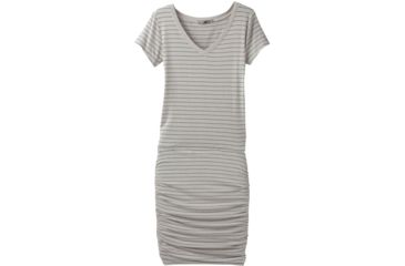 Image of prAna Foundation Dress - Womens, Light Grey Heather Stripe, Large, W31180370-LGHS-L