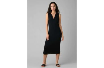 Image of prAna Foundation Midi Dress - Womens, Black, Large, W31202056-BLK-L