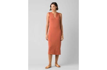 Image of prAna Foundation Midi Dress - Womens, Liqueur Heather, Medium, W31202056-LQHT-M