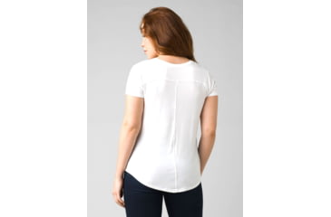 Image of prAna Foundation Short Sleeve V-Neck - Womens, White, Extra Small, 1971451-100-XS