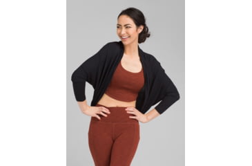 Image of prAna Foundation Shrug Sweaters - Womens, Black, Medium, W23190958-BLK-M