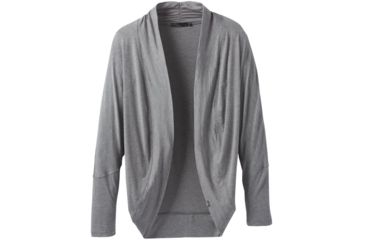 Image of prAna Foundation Shrug Sweaters - Womens, Heather Grey, Small, W23190958-HTGY-S