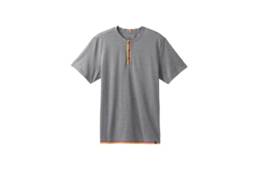Image of prAna Garrity Short Sleeve Henley Mens, Gravel Heather, Medium, M11181406-GRHT-M