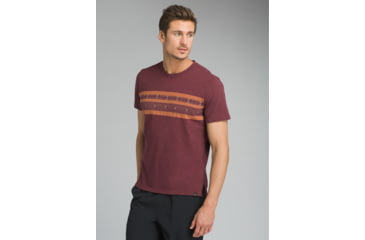 Image of prAna Garrity Short Sleeve Crew T-Shirt - Men's, Black Cherry, Medium, M11181405-BKCY-M