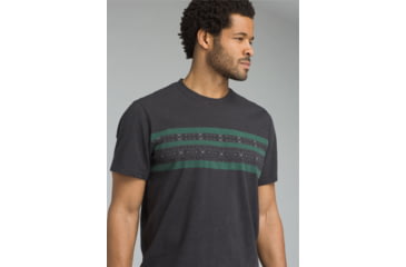 Image of prAna Garrity Short Sleeve Crew T-Shirt - Mens, Black, Large, M11181405-BLK-L