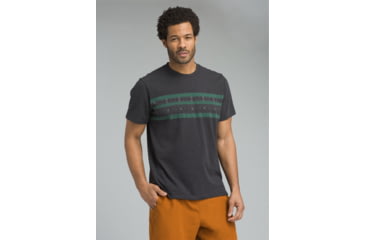 Image of prAna Garrity Short Sleeve Crew T-Shirt - Men's, Black, Large, M11181405-BLK-L