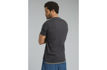 Image of prAna Garrity Short Sleeve Henley T-Shirt - Mens, Black, Small, M11181406-BLK-S