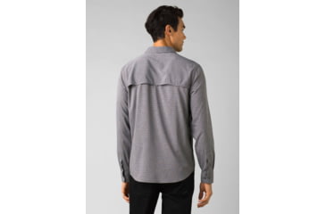Image of prAna Garvan Long Sleeve Shirt - Mens, Charcoal, Extra Large, 1965681-020-ST-XL