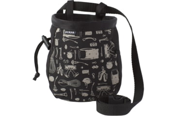 Image of prAna Graphic Chalk Bag with Belt, Black, One Size, U61171807-BLK-O/S