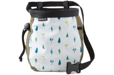 Image of prAna Graphic Chalk Bag with Belt - Unisex, Cargo Green Trees, One Size, U61171807-CGTR-O/S