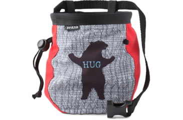Image of prAna Graphic Chalk Bag with Belt - Unisex, Charcoal Bear Hug, One Size, U61171807-CCBH-O/S