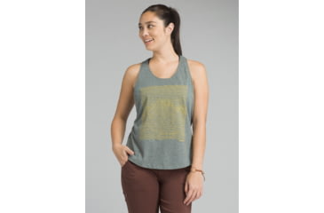 Image of prAna Graphic Tank - Women's, Weathered Blue Heather, Small, W11170152-WBHT-S