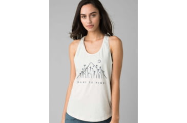 Image of prAna Graphic Tank - Womens, White Palms, Medium, W11170152-WTPM-M