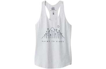 Image of prAna Graphic Tank - Womens, White Palms, Medium, W11170152-WTPM-M
