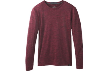 Image of prAna Hardesty Long Sleeve Tee - Men's-Nocturnal Red-Medium
