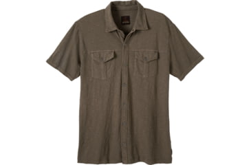 Image of prAna Hayes Button Down Shirt - Men's-Mud-Small