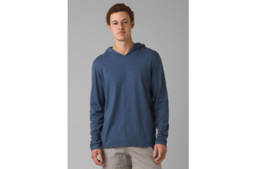 Image of prAna Hooded T-Shirt, Charcoal Heather, Small, 1965541-003-ST-S
