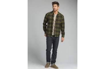 Image of prAna Horizon Long Sleeve Flannel Shirt - Men's, Cargo Green, Large, M23180490-CAGR-L