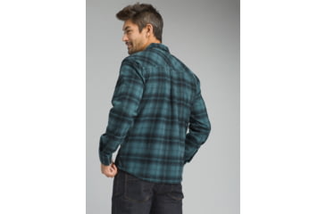Image of prAna Horizon Long Sleeve Flannel Shirt - Mens, Weathered Blue, Large, M23180490-WEBL-L