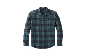 Image of prAna Horizon Long Sleeve Flannel Shirt - Mens, Weathered Blue, Large, M23180490-WEBL-L