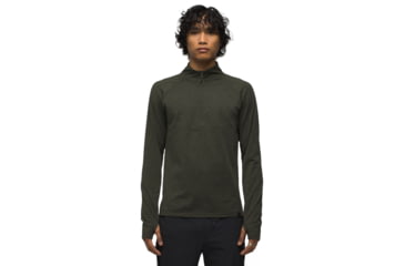 Image of prAna Ice Flow Half Zip - Mens, Evergreen Heather, Medium, 1973871-301-M