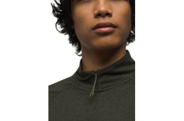 Image of prAna Ice Flow Half Zip - Mens, Evergreen Heather, Medium, 1973871-301-M