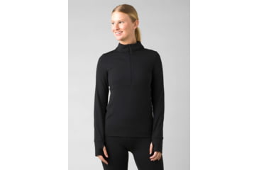 Image of prAna Ice Flow Half Zip Top - Women's, Large, Black, 1967511-001-L