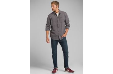 Image of prAna Jaffra Long Sleeve Shirt, Granite, XXLarge, M21191481 -022-XXL