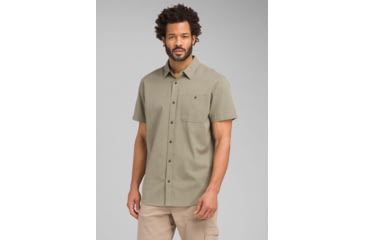 Image of prAna Jaffra Shirt - Mens, Rye Green, Large, M11191528-RYGR-L