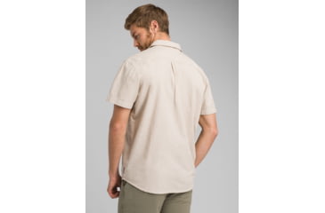 Image of prAna Jaffra Short Sleeve Shirt - Mens, Dark Khaki, Medium, M11191528 -293-M