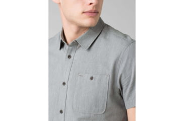 Image of prAna Jaffra Short Sleeve Shirt - Mens, Gravel, Large, M11191528-GRA-L
