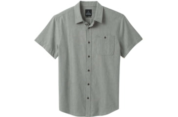 Image of prAna Jaffra Short Sleeve Shirt - Mens, Gravel, Large, M11191528-GRA-L