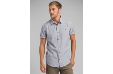 Image of prAna Jaffra Short Sleeve Shirt - Mens, Nautical, Small, M11191528 -419-S