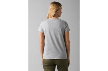 Image of prAna Journeyman 2.0 Tee - Womens, Extra Small, Heather Grey World Peace, 1969281-020-XS