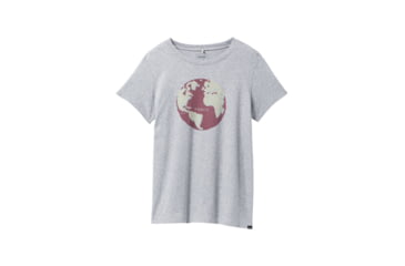 Image of prAna Journeyman 2.0 Tee - Womens, Extra Small, Heather Grey World Peace, 1969281-020-XS