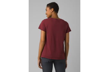 Image of prAna Journeyman 2.0 Tee - Womens, Extra Small, Maroon Happy Camper, 1969281-601-XS