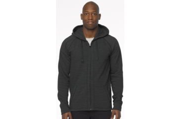 Image of prAna Kennet Full Zip Hoodie - Men's-Charcoal-Small