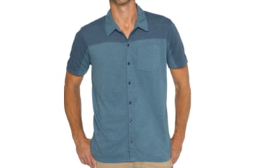 Image of prAna Knoven Short Sleeve Shirt - Men's-Blue Ridge-Small