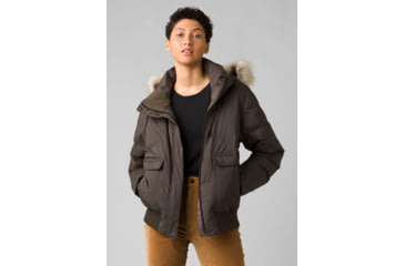 Image of prAna Kromata Bomber Jacket - Women's, Small, Black Olive, 1961411-301-S