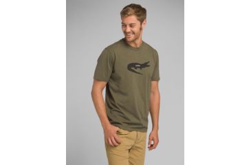 Image of prAna Later Alligator Short Sleeve T-Shirt, Cargo Green Heather, XLarge, M11191521 -319-XL