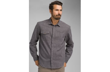 Image of prAna Lenny Overshirt - Mens, Gravel, Small, M21191485-GRA-S