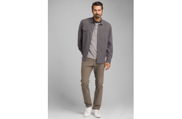 Image of prAna Lenny Overshirt - Mens, Gravel, Small, M21191485-GRA-S