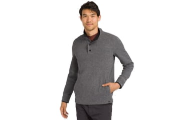 Image of prAna Leonidas Long Sleeve Henley - Mens, Gravel, Small, M23190597-GRA-S