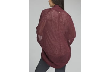 Image of prAna Lima Cardigan - Womens, Black Cherry Heather, Small, W13180529-BXHT-S
